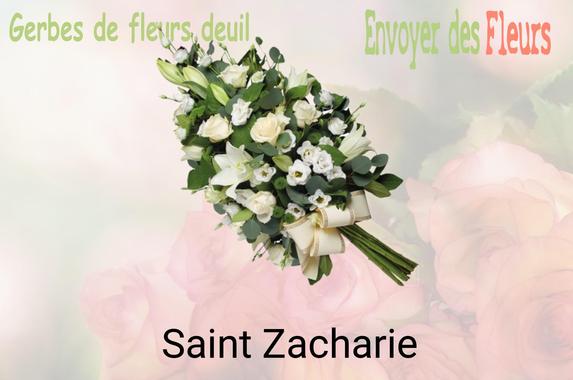 Gerbe de fleurs de deuil livrée à Saint-Zacharie